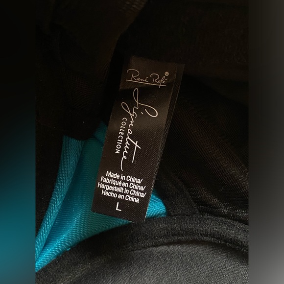 Blue & Black Push Up Corset Top with Lace & Ruffles - Picture 6 of 6